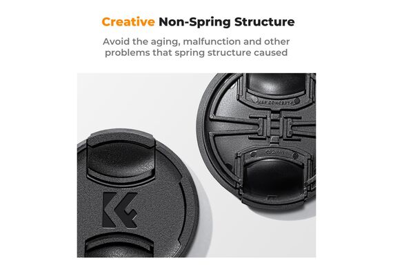 K&F CONCEPT Tampa de Lente Com Cordão Anti-Perda - 55mm