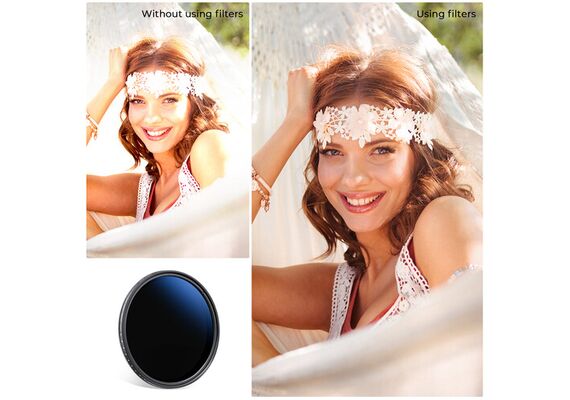 K&F CONCEPT Filtro Densidade Variável ND2-ND2000 NANO-C Series – 55mm