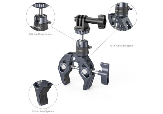 SMALLRIG 4102 Super Grampo com suporte de Cabeça de Bola para Action Cams