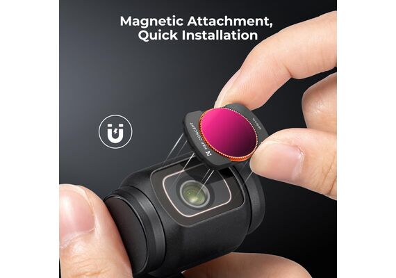 K&F CONCEPT Kit Filtros Magnéticos ND8/PL + ND16/PL + ND32/PL + ND64/PL para DJI Osmo Pocket 3