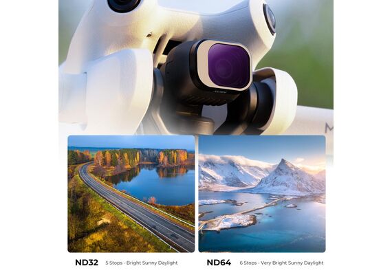K&F CONCEPT Kit Filtros ND8+ND16+ND32+ND64 para DJI Mini 4 Pro