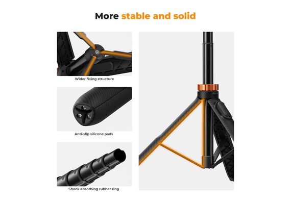 K&F CONCEPT Tripé com Selfie Stick 2 em 1 com Controle Remoto