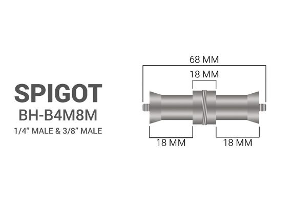 LINKSTAR Espigão 3/8ˮ - 1/4ˮ BH-B4M8M - 68mm