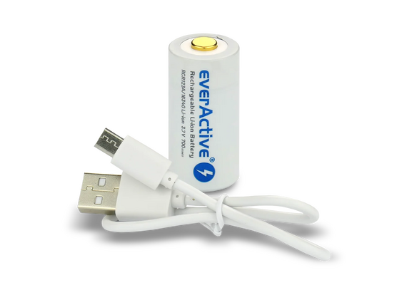 EVERACTIVE Pilha 16340 Recarregável Micro USB 3.7V