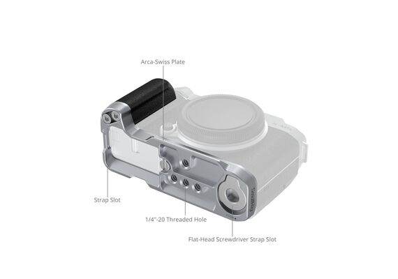 SMALLRIG 4875 L-Bracket Grip de Silicone Fujifilm X-M5 - Prata