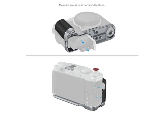 SMALLRIG 4875 L-Bracket Grip de Silicone Fujifilm X-M5 - Prata
