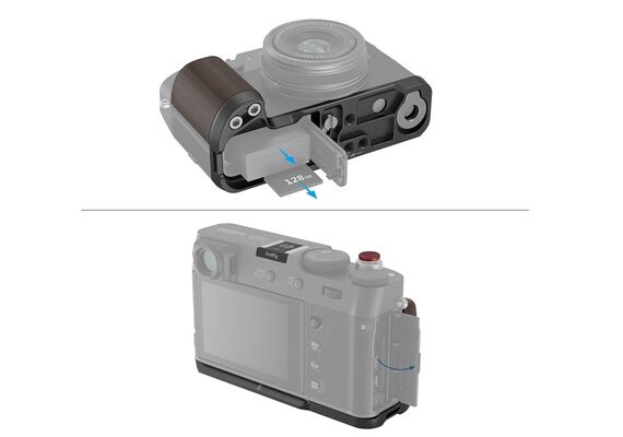 SMALLRIG 4805 L-Shape Grip Fujifilm X100VI / X100V - Madeira/Preto