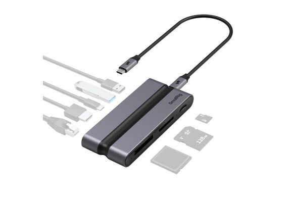 SMALLRIG 4663 Leitor de Cartão 9-em-1 USB-C