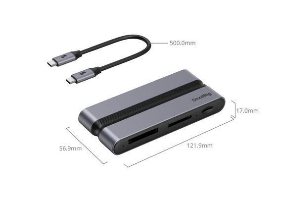 SMALLRIG 4663 Leitor de Cartão 9-em-1 USB-C