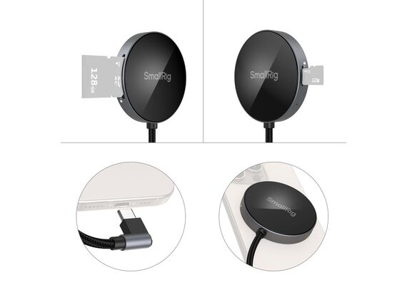 SMALLRIG 4870 Leitor de Cartão SD/Micro SD 4.0 USB-C