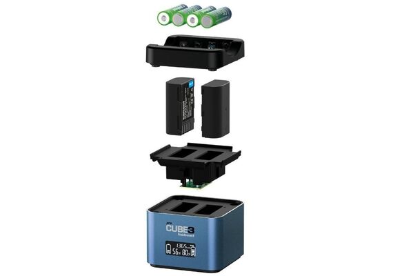 HAHNEL ProCube 3 Carregador Duplo para Baterias Panasonic e Pilhas AA