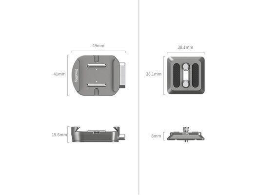 SMALLRIG 4486 Placa de Montagem Peak-release HawkLock H38 Arca-Swiss