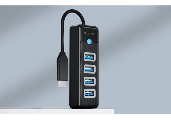 ORICO Hub USB para 4xUSB 3.0 5Gbp Preto - 0.15m