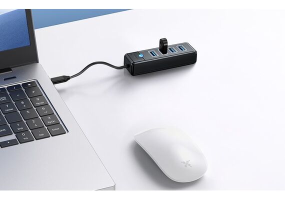 ORICO Hub USB para 4xUSB 3.0 5Gbp Preto - 0.15m