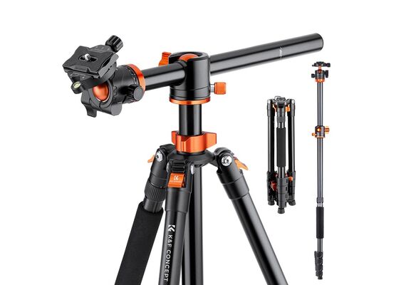 K&F CONCEPT Tripé com Monopé T255A3 + Cabeça de Bola BH-28L