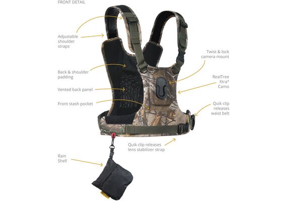 COTTON CARRIER Arnês de Torso com Suporte para 1 Camera CCS G3 - Camuflado