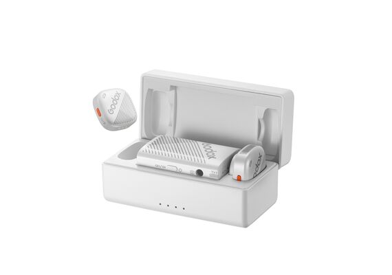 GODOX Microfone de Lapela Wireless Cube-C - Kit Duplo (Branco)