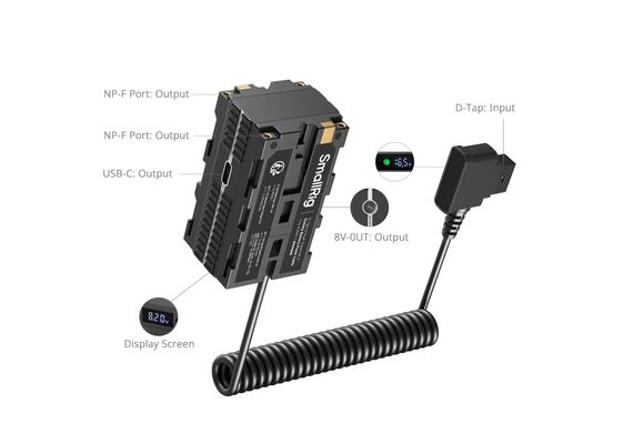 SMALLRIG 4884 Cabo D-Tap para Dual NP-F