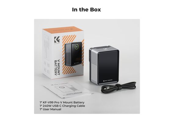 K&F CONCEPT Bateria V-Mount USB-C Fast Charging PD100W 99Wh