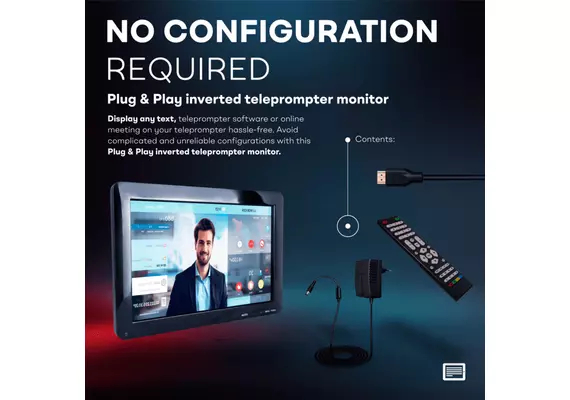 TELEPROMPTER PAD Monitor Invertido 14" para iLight PRO