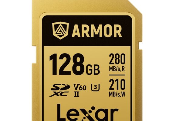 LEXAR SDXC ARMOR GOLD 280Mb/s Classe 10 V60 U3 UHS-II - 128GB
