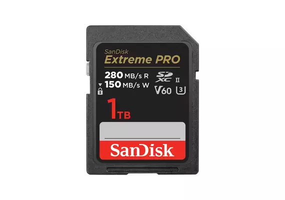 SANDISK SDXC Extreme PRO 280MB/s Classe 10 V60 U3 UHS-II - 1TB