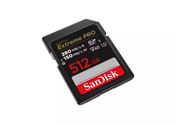 SANDISK SDXC Extreme PRO 280MB/s Classe 10 V60 U3 UHS-II - 512GB