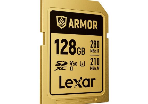 LEXAR SDXC ARMOR GOLD 280Mb/s Classe 10 V60 U3 UHS-II - 128GB