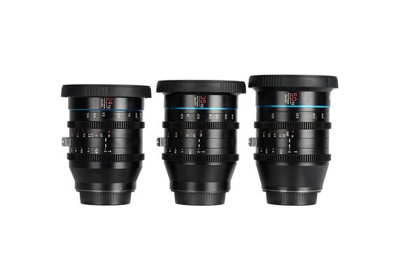 SIRUI Kit de 3 Objetivas 24mm / 35mm / 50mm Jupiter T2 FF Macro Cine EF-Mount