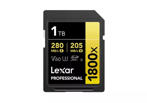 LEXAR Professional GOLD Series SDXC 1800x 280MB/s Classe 10 U3 UHS-II - 1TB
