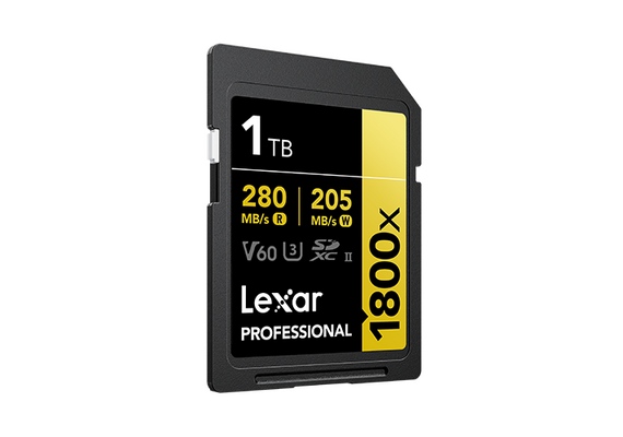 LEXAR Professional GOLD Series SDXC 1800x 280MB/s Classe 10 U3 UHS-II - 1TB