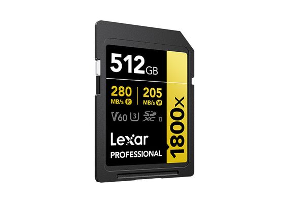LEXAR Professional GOLD Series SDXC 1800x 280MB/s Classe 10 U3 UHS-II - 512GB