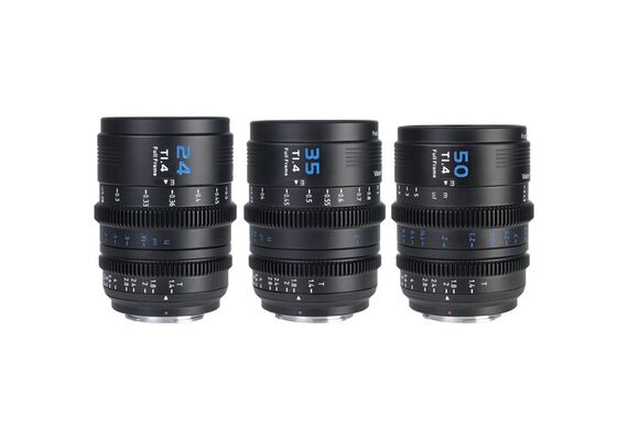 SIRUI Kit 3 Objetivas Vision Prime 1 Cine T1.4 Full Frame 24mm / 35mm / 50mm - Preto