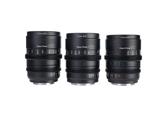 SIRUI Kit 3 Objetivas Vision Prime 1 Cine T1.4 Full Frame 24mm / 35mm / 50mm - Preto
