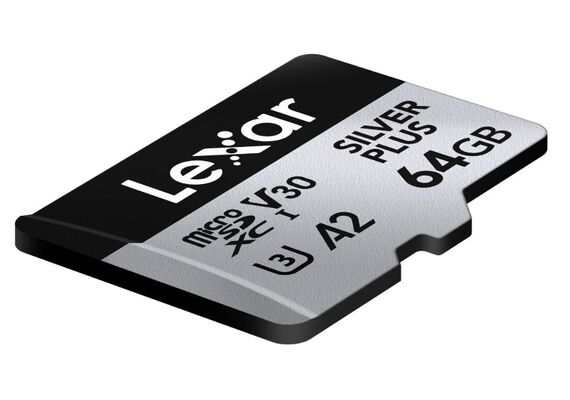 LEXAR Micro SDXC Silver Plus 205Mb/s Classe 10 V30 U3 UHS-I - 64GB