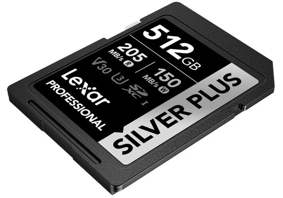 LEXAR Professional SDXC Silver Plus 205MB/s U3 UHS-I 4K - 512GB