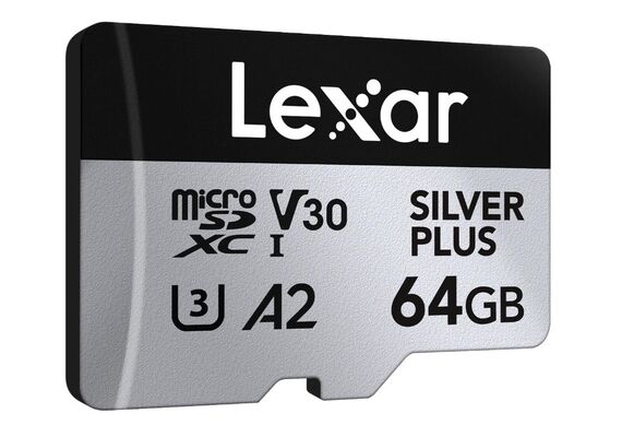 LEXAR Micro SDXC Silver Plus 205Mb/s Classe 10 V30 U3 UHS-I - 64GB