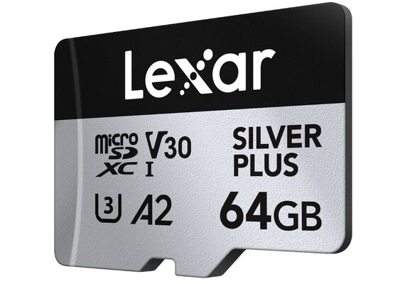 LEXAR Micro SDXC Silver Plus 205Mb/s Classe 10 V30 U3 UHS-I - 64GB