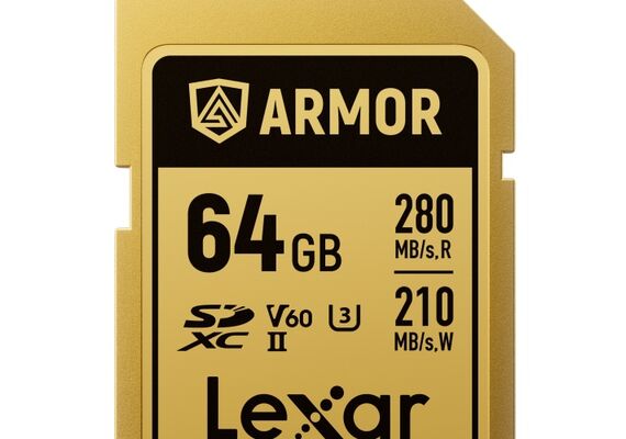 LEXAR SDXC ARMOR GOLD 280Mb/s Classe 10 V60 U3 UHS-II - 64GB