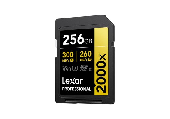 LEXAR Professional SDXC/SDHC 2000x 300MB/s Classe 10 V90 U3 UHS-II 256GB
