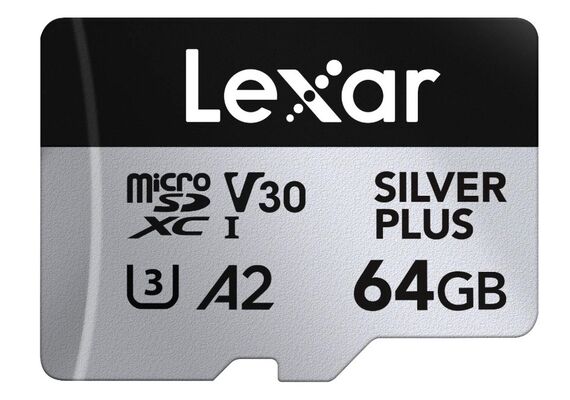 LEXAR Micro SDXC Silver Plus 205Mb/s Classe 10 V30 U3 UHS-I - 64GB