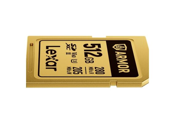 LEXAR SDXC ARMOR GOLD 280Mb/s Classe 10 V60 U3 UHS-II - 512GB