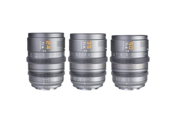 SIRUI Kit 3 Objetivas Vision Prime 1 Cine T1.4 Full Frame 24mm / 35mm / 50mm - Cinza