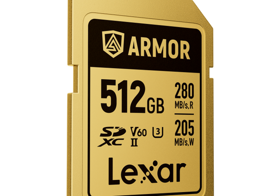 LEXAR SDXC ARMOR GOLD 280Mb/s Classe 10 V60 U3 UHS-II - 512GB