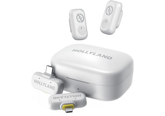 HOLLYLAND Lark A1 (2TX + 2RX [USB-C + Lightning]) - Duo Combo Branco