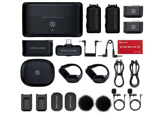 HOLLYLAND Lark Max 2 (2TX + 2RX + 2Fones) - Ultimate Combo
