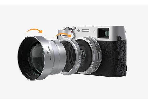 FREEWELL Lente Telefoto 1.5x para Fujifilm X100V/X100VI - Prata