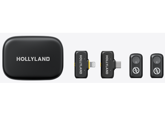HOLLYLAND Lark A1 (2TX + 2RX [USB-C + Lightning]) - Duo Combo Preto