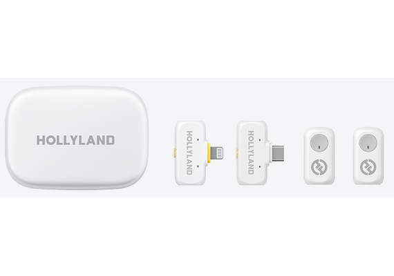 HOLLYLAND Lark A1 (2TX + 2RX [USB-C + Lightning]) - Duo Combo Branco