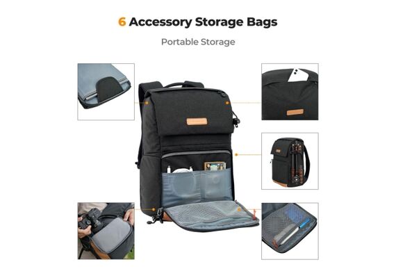 K&F CONCEPT Mochila Narute Wander 22L - Preto